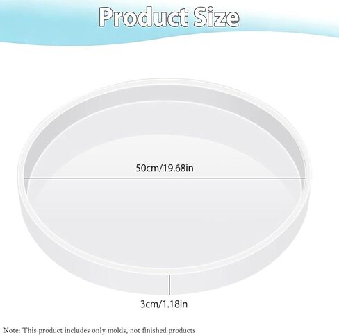 Extra Large Round Resin Table Molds, 19.68 inch Epoxy Resin Table Silicone Mold for Art Home Decor, DIY Artwork, Floral Preservation Bouquet Mold & Charcuterie Board Tables Coffee Table in Kuwait