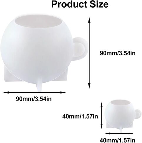 2Pcs 3D Spherical Perforated Epoxy Resin Molds Silicone Molds for Resin Crafts Silicone Mold Resin Moulds Night Light Specimen Hanging Desktop Ornamental Mirror Home Decorations Candle Mold in Saudi Arabia
