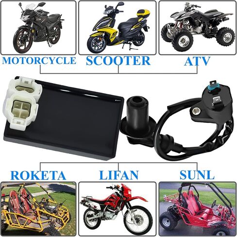6 pin AC CDI Box Module with Ignition Coil Replaces for Honda Elite 125 CH125 150 CH150 CH150D 80 CH80 50 SE50H SE50PH SR SB50 250 CH250 Rebel 250 CMX250C CMX250CD CMX250C ATV in Kuwait