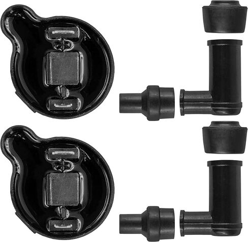 ملف إشعال كالتريك 2x مع غطاء التمهيد لقابس الإشعال متوافق مع Kawasaki KAF620 Mule 4010 4x4 2009 2010-2021 in Kuwait