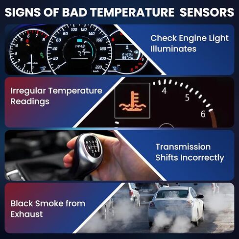 مستشعر درجة حرارة سائل التبريد MOCA يناسب 02-10 لسيارة Mercury Mountaineer 4.0L، 13-20 لسيارة Ford Fusion 2.0L، 17-19 لسيارة Jaguar XE 2.0L، 05-09 لسيارة Land Rover LR3 4.4L، 15-19 لسيارة Lincoln MKC 2.3L in Kuwait