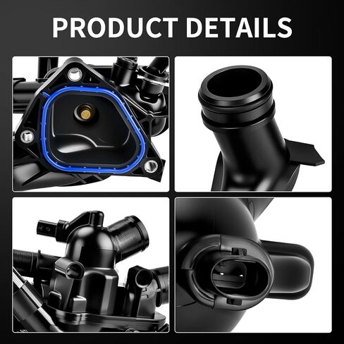 Thermostat Housing Assembly 11538674895 Engine Coolant Thermostat Housing w/Sensors & Gasket Seal Fits for Mini Cooper 2008-2015, Countryman 2011-2016, Cooper Paceman 2013-2016 - 1.6L L4 in Kuwait
