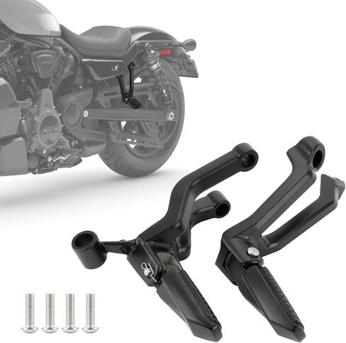 لـ Nightster 975 RH975 أوتاد الركاب - PSLER دراجة نارية القدم الوتد الدواسات الخلفية مسند القدمين جبل ث / تصاعد قوس قابلة للطي ل Nightster975 rh975 2021-2025 وRH975S الخاصة 2023-2025 in Kuwait