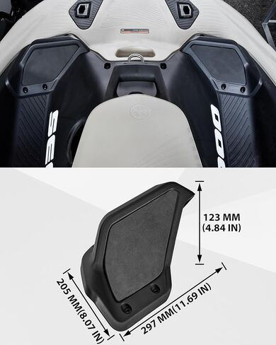 SAUTVS Step Wedges Footboards Pedal for Sea Doo Spark، مجموعة مسند القدم مع مسند قدم منحدر 45 درجة لـ Sea-Doo Spark 2024+ الملحقات (قطعتان، استبدال #295101263) in Kuwait