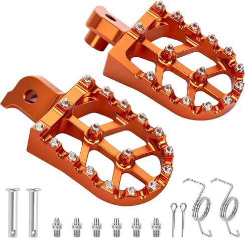 CNC Aluminum Foot Pegs Compatible with Tuttio Soleil01 Electric Dirt Bike, Anodized Ebike FootPegs for Tutti Soleil 01 Electric Motorcycle Tutto E Bike with Springs Hardware Accessories in Saudi Arabia