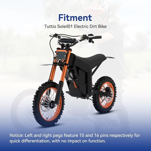 CNC Aluminum Foot Pegs Compatible with Tuttio Soleil01 Electric Dirt Bike, Anodized Ebike FootPegs for Tutti Soleil 01 Electric Motorcycle Tutto E Bike with Springs Hardware Accessories in Saudi Arabia