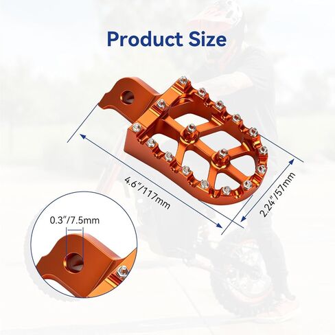 CNC Aluminum Foot Pegs Compatible with Tuttio Soleil01 Electric Dirt Bike, Anodized Ebike FootPegs for Tutti Soleil 01 Electric Motorcycle Tutto E Bike with Springs Hardware Accessories in Saudi Arabia