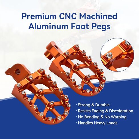 CNC Aluminum Foot Pegs Compatible with Tuttio Soleil01 Electric Dirt Bike, Anodized Ebike FootPegs for Tutti Soleil 01 Electric Motorcycle Tutto E Bike with Springs Hardware Accessories in Saudi Arabia