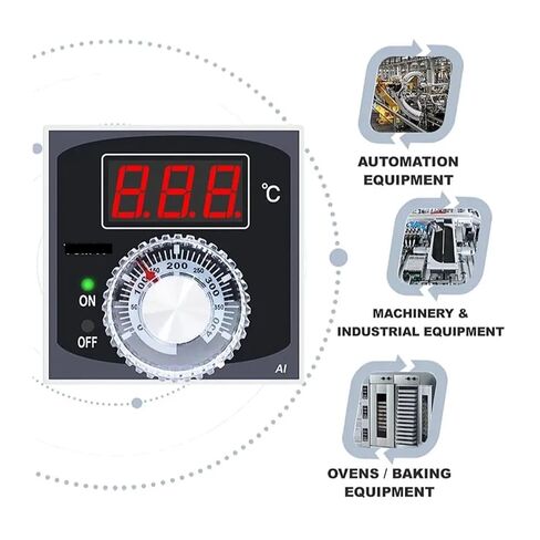نوع المقبض ترموستات رقمي AC220V متحكم في درجة الحرارة بمخرج واحد 0-400 درجة مئوية 0-600 درجة مئوية للفرن (TCL-R-220V-PT100-400) in Kuwait