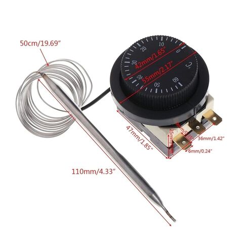 Temperature Control Switch 250V/380V 16A Electric Capillary Thermostat Controlled Durable in Kuwait