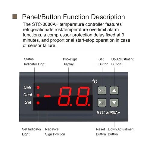Refrigeration Temperature Controller Digital Thermostat forCold Storage Defrost in Kuwait