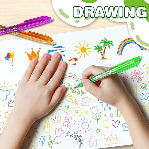 12 Pack 0.5 mm Erasable Gel Pens Rapid Dry Consistent Ballpoint with Ergonomic Grip for Writing Illustrating Fixing Rewritable Multicolor Pens for School Office Design in Saudi Arabia