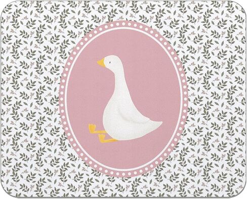 Pink Goose Mouse Pad for Desk, Goose Gifts, Rustic Cottagecore Floral Animal Mousepads for Wireless Mouse Computers Laptop Home Office Supplies Accessories, 9.5x7.9 Inch in Saudi Arabia