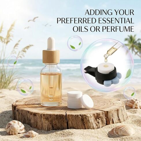 120 قطعة من وسادات اللباد لإعادة تعبئة معطر هواء السيارة من ElevateTech، وسادات بديلة لمعطر هواء أبيض غير معطر مقاس 17 مم للسيارات ومعطرات الهواء ومشابك تهوية وموزعات روائح السيارة المنزلية in Kuwait