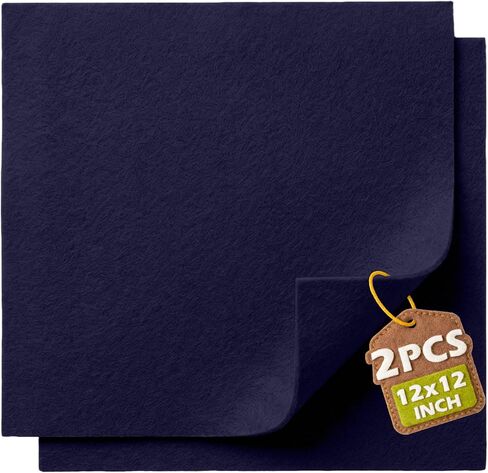 Navy Blue Soft Felt Sheets for Crafts – 12 x 12 Inch, 1.6mm Thick, 2 Pack Premium Felt Fabric for Sewing, Handmade Crafts, DIY Projects, School & Home Art Supplies in Saudi Arabia