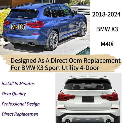 شفرة ممسحة خلفية وذراع بديلة لسيارة BMW X3 G01 M M40i sDrive30i xDrive30e xDrive30i 2018-2024 2023 2022 2021 2020 2019 - مجموعة شفرات ممسحة الزجاج الأمامي الخلفية لجميع المواسم in Kuwait