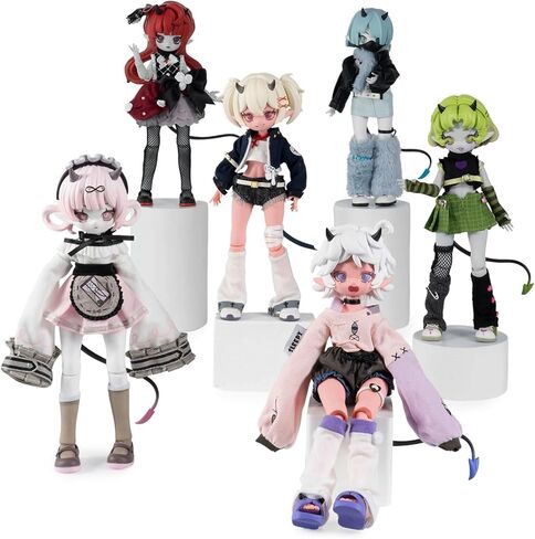 BEEMAI Cooze Devil Horns Series Single Box (Contains 1 Figure), 1/8 BJD Blind Box Cute Figures Collectibles Birthday Gift in Saudi Arabia