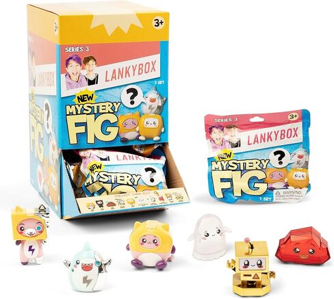 LankyBox Mini Mystery Figures - Party Pack 24-Pack – Series 3, Collectible Mini Figures, Glow-in-The Dark Editions, Officially Licensed LankyBox Merch in Saudi Arabia