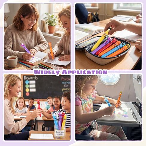 BESARME 12 Pcs Fun Pens for Kids, 10-in-1 Cute Pen Multicolor Ballpoint Pen Bulk End of Year Gifts for Students Prize Gifts for Class Party Favors for Birthday Goodie Bags Stuffers in Kuwait