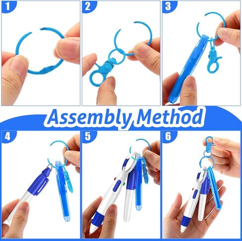 48 Pcs Nurse Pen Set with 4-color Retractable Ballpoint Pen Mini Highlighter Permanent Marker Keychain Clip Badge Pen Accessories for Nursing Students Medical Staff, Women Appreciation Gift in Kuwait