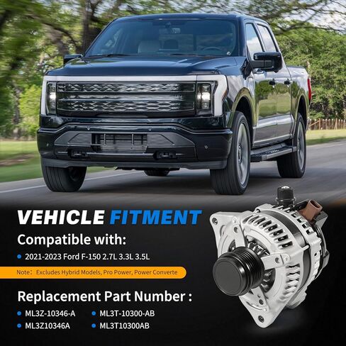 مولد كهربائي عالي الإخراج ML3Z10346A 150A متوافق مع 2021 2022 2023 Ford F150 2.7L 3.3L 3.5L، يستبدل ML3T10300AB in Kuwait