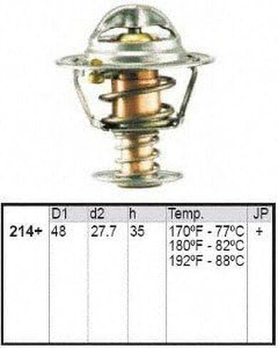 منظم حرارة MotoRad 214-170JV - تويوتا كامري (83-01) كورولا (83-97) RAV4 (96-00) تيرسل (80-99) سيليكا (86-99) سولارا (99-01) MR2 (85-89)، نيسان سنترا (89-99) 200SX (95-98)، جيو بريزم (89-97) in Kuwait