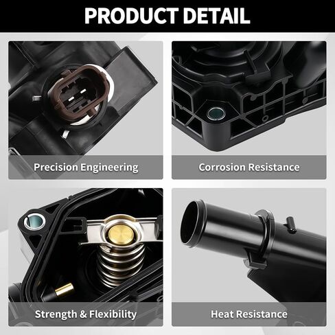 Engine Coolant Thermostat Fit For Fiat 500X Tipo 2019-2023 Fit For Jeep Renegade Compass 2018-2023 Fit For Dodge Hornet 2023-2025 Thermostat Assembly Replace For 68498366AA 68439166AA in Saudi Arabia