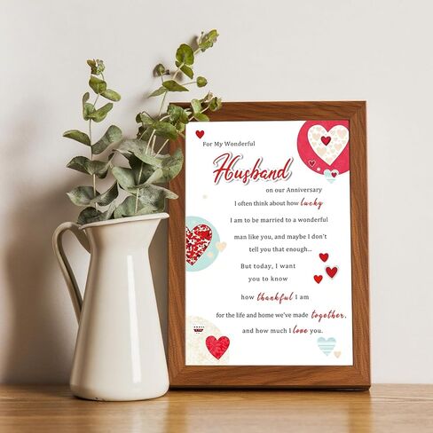 Happy Anniversary Card Gift for Husband from Wife, Wedding Anniversary Cards Gifts for Husband Men Him in Saudi Arabia