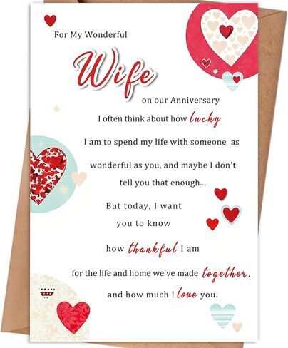 Happy Anniversary Card Gift for Husband from Wife, Wedding Anniversary Cards Gifts for Husband Men Him in Saudi Arabia