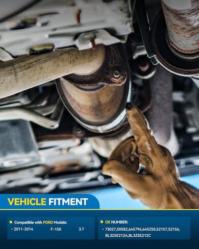 محول حفاز PHILTOP لـ 2011-2014 F150 3.7L، 3 قطع، شكوى وكالة حماية البيئة #OE استبدال 50582 in Kuwait