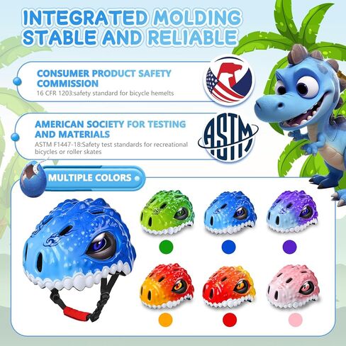 Toddler Helmet Kids Bike Helmet for Boys Girls 3D Adjustable Lightweight and Multi-Sports Scooter Cycling Roller Balance Bike in Saudi Arabia