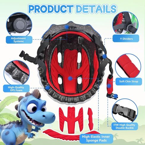 Toddler Helmet Kids Bike Helmet for Boys Girls 3D Adjustable Lightweight and Multi-Sports Scooter Cycling Roller Balance Bike in Saudi Arabia