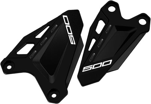 Motorcycle Foot Peg Heel Plates Guard Footrest Foot Pedal Protector CNC Compatible With Ninja 500 2024 2025 2026 Ninja500 Accessories (Black) in Saudi Arabia
