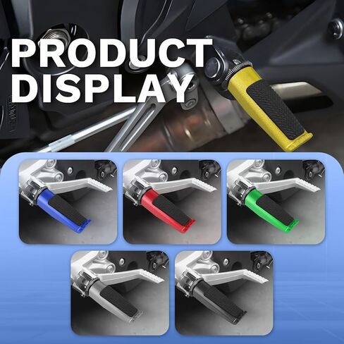 Motorcycle Footpegs Front Passenger Foot Pegs Replacement for Yamaha FJR1300A/AS 2013-2019 FZ6 2004-2008 SCR953 2017-2020 XJ6 2009-2016 XSR700/XSR900/MT07/MT09 Foot Rests Pedal (titanium) in Kuwait