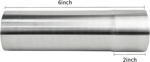2.25 Inch Exhaust Pipe 6" Length, T304 Stainless Steel Tubing, 2 1/4 Inch(57mm) ID to 2.25" SS Flared Slip-Fit End Ducting,Universal Straight Tailpipe Connector Adapte in Saudi Arabia