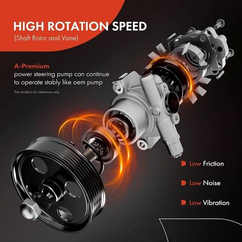 A-Premium Power Steering Pump Compatible with Volkswagen Beetle 2006-2010, Beetle Cabrio 2010, L5 2.5L Gas, Replace # 1J0422152C in Kuwait