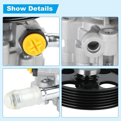 Power Steering Pump with Pulley Compatible with Ram C/V Dodge Grand Caravan, Compatible with Chrysler Town & Country 3.6L V6 2011 2012 2013 2014 2015 2016, Replacement for 5151727AC, 20-1042 in Saudi Arabia