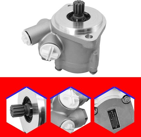مضخة التوجيه SMMS PEV221615L101 لـ Freightliner for International لشاحنات Kenworth تحل محل OE EV221615L101 221615L101 SP33102 WA920301023 465TRW29 465TRW03 دوران المضخة: يسار، جديد in Kuwait