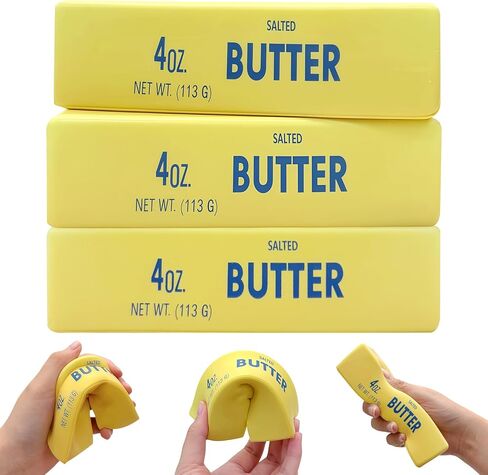 3 Pcs Butter Squishy Toy, Slow Rising Squishy Butter Stick, Soft Slow Rebound Squeeze Toys for Stress Relief, Sensory Fidget Pack for Adults Party Favors Classroom Prizes Office Desk in Saudi Arabia
