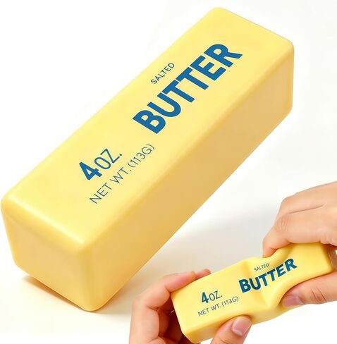 Butter Squishy Toys, Slow Rising Squishy Butter Stick Like Squishy Dumplings, Squeeze Toys for Anxiety Relief Party Favors (1 Pcs, Yellow) in Saudi Arabia