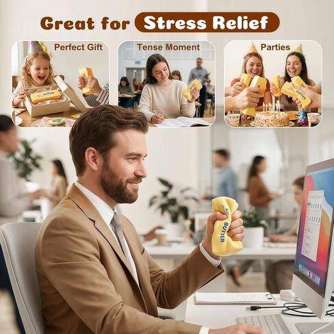 Butter Squishy Toys, Slow Rising Squishy Butter Stick Like Squishy Dumplings, Squeeze Toys for Anxiety Relief Party Favors (1 Pcs, Yellow) in Saudi Arabia