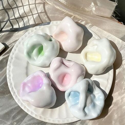 6Pcs Coconut Oil Stress Balls, Shapeable Squishy Fidget Toy for Stress Relief, Moldable Squeeze Toy for Adults Anxiety ADHD in Saudi Arabia