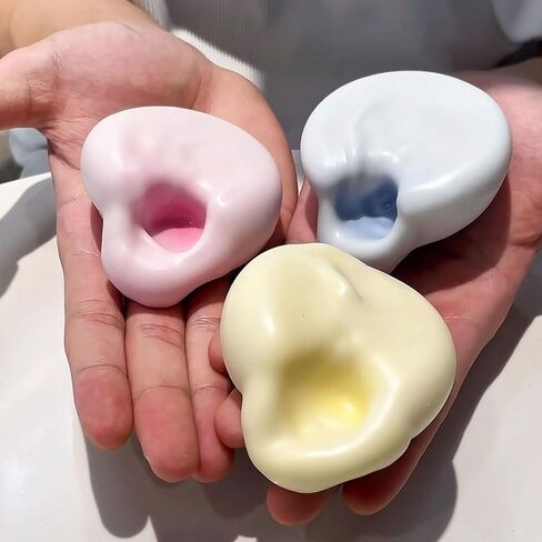 6Pcs Coconut Oil Stress Balls, Shapeable Squishy Fidget Toy for Stress Relief, Moldable Squeeze Toy for Adults Anxiety ADHD in Saudi Arabia