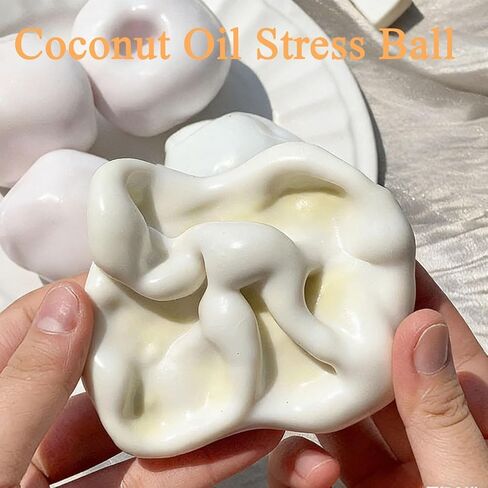 6Pcs Coconut Oil Stress Balls, Shapeable Squishy Fidget Toy for Stress Relief, Moldable Squeeze Toy for Adults Anxiety ADHD in Saudi Arabia