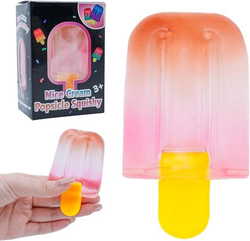 Ice Cream Squishy Toy, Summer Sensory Stress Relief Squeeze Squishy, Soft Anxiety Relief Sensory Toys for Kids Adults, Safe Durable Desk Decor, for Birthday Christmas in Saudi Arabia