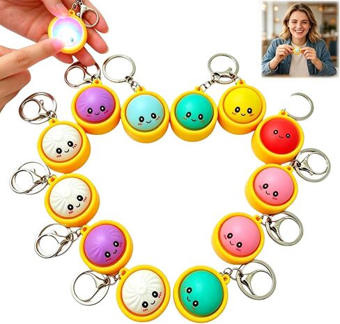 Mini Dumpling Keychain– Crisp Sound,Creamy,Stress Relief Fidget Clicker,Quiet Anxiety Toys for Adults at Work, Travel, Home in Saudi Arabia