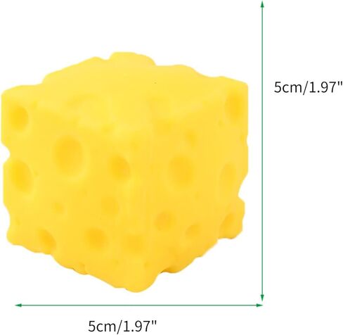 Yellow Cheese Squeeze Toy,Soft Novelty Toy, Rebounding Sensory,Help for Relax,Focus, Sensory Cheese for & Adults, Food Theme Cheese Cubes Squishy Toys,Stress Balls for Adults in Saudi Arabia