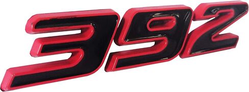 OnlyYou.X 392 Emblem Side Fender 392 Badge 3D Decal Sticer Compatible with Cars 1 Piece Black Red Edge Metal in Kuwait