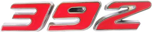 OnlyYou.X 392 Emblem Side Fender 392 Badge 3D Decal Sticer Compatible with Cars 1 Piece Black Red Edge Metal in Kuwait