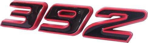 OnlyYou.X 392 Emblem Side Fender 392 Badge 3D Decal Sticer Compatible with Cars 1 Piece Black Red Edge Metal in Kuwait